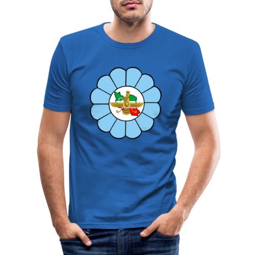 Faravahar Iran Lotus Colorful - Slim Fit T-skjorte for menn