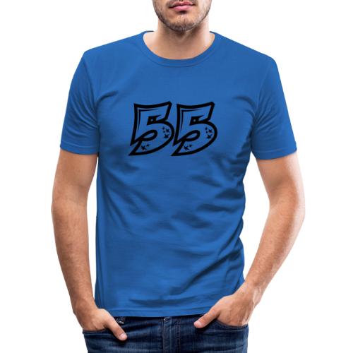 55 läpinäkyvänä - Miesten tyköistuva t-paita