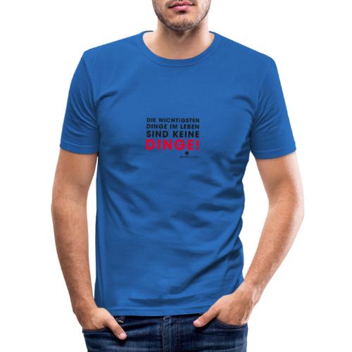 Motiv DINGE schwarze Schrift - Männer Slim Fit T-Shirt
