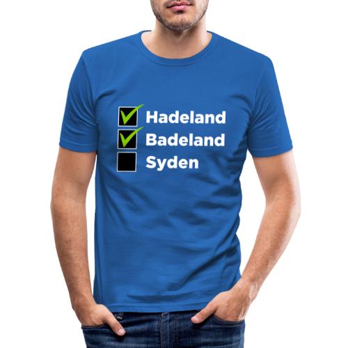 Hadeland, badeland, syden - Slim Fit T-skjorte for menn