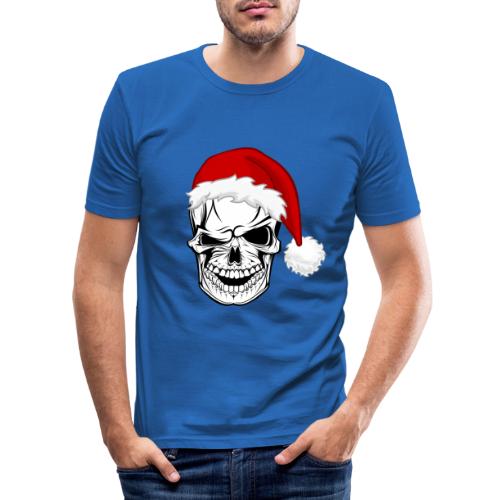 Weihnachten Xmas Totenkopf - Männer Slim Fit T-Shirt