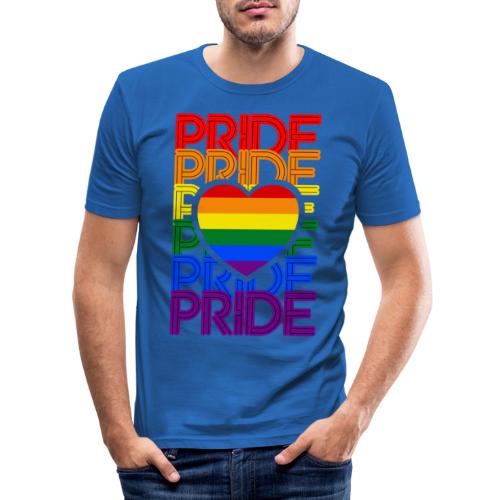 Pride Love Rainbow Heart - Männer Slim Fit T-Shirt