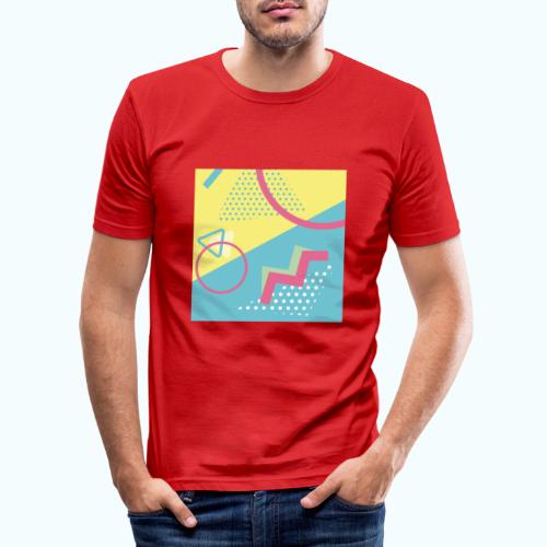 Pastel turquoise geometry - Men's Slim Fit T-Shirt