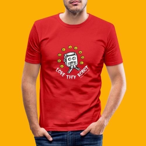 Dat Robot: Love Thy Robot Series Dark - Mannen slim fit T-shirt