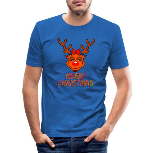 Rudolph weiblich - Männer Slim Fit T-Shirt