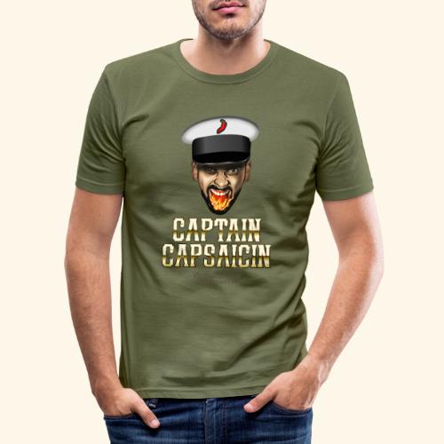 Captain Capsaicin Chili T-Shirt - Männer Slim Fit T-Shirt