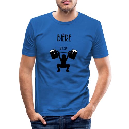 T-shirt humour Bière sport - T-shirt près du corps Homme