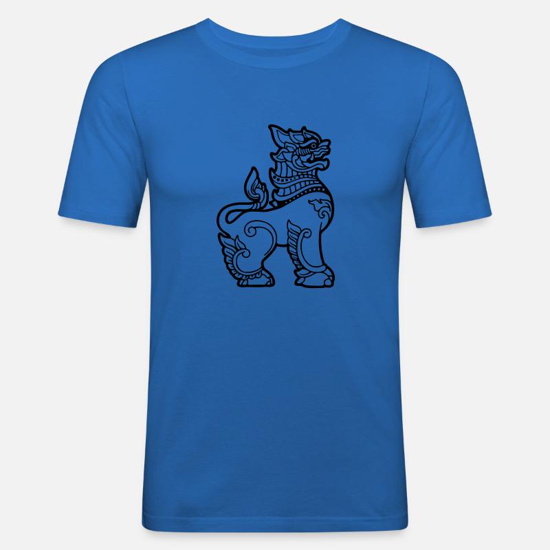 Chinthe, Myanmar, Myanmar - Männer Slim Fit T-Shirt - Königsblau