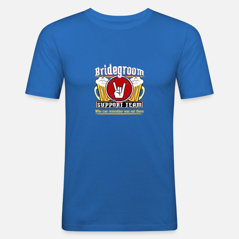 Bridegroom Support Team - Männer Slim Fit T-Shirt - Königsblau