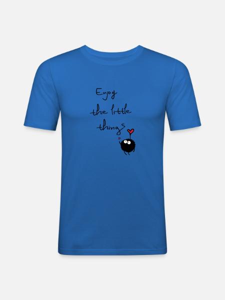 enjoy the little things - Men's Slim Fit T-Shirt - royal blue