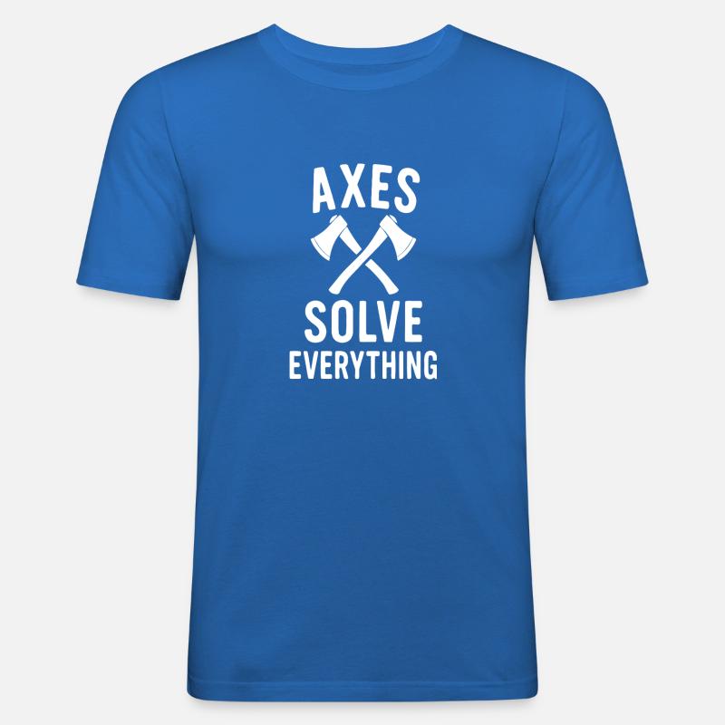 Axt - Männer Slim Fit T-Shirt - Königsblau