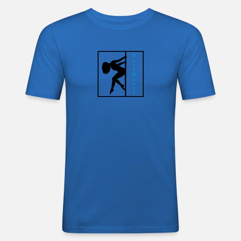 Thinker Pose Pole Trick Design - Männer Slim Fit T-Shirt - Königsblau