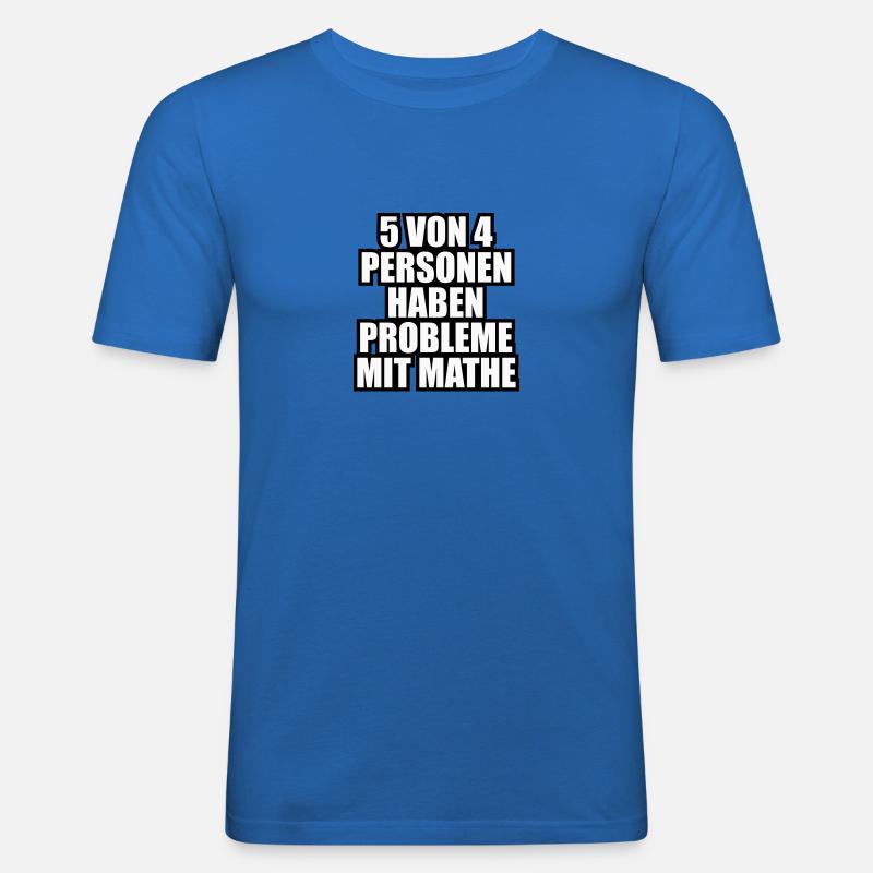 Mathe Mathematik - Männer Slim Fit T-Shirt - Königsblau