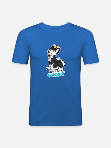 Good Boy Husky - Männer Slim Fit T-Shirt - Königsblau