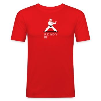 LISTO - Camiseta ajustada hombre - rojo - delante - Jaron (178cm)