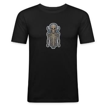 Squelette - T-shirt près du corps Homme - noir - Devant - Nik (191cm)