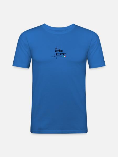 Italia - Männer Slim Fit T-Shirt - Königsblau