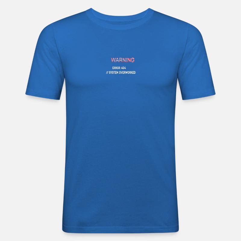 Fehlerwarnung – Systemfehler 404 - Männer Slim Fit T-Shirt - Königsblau
