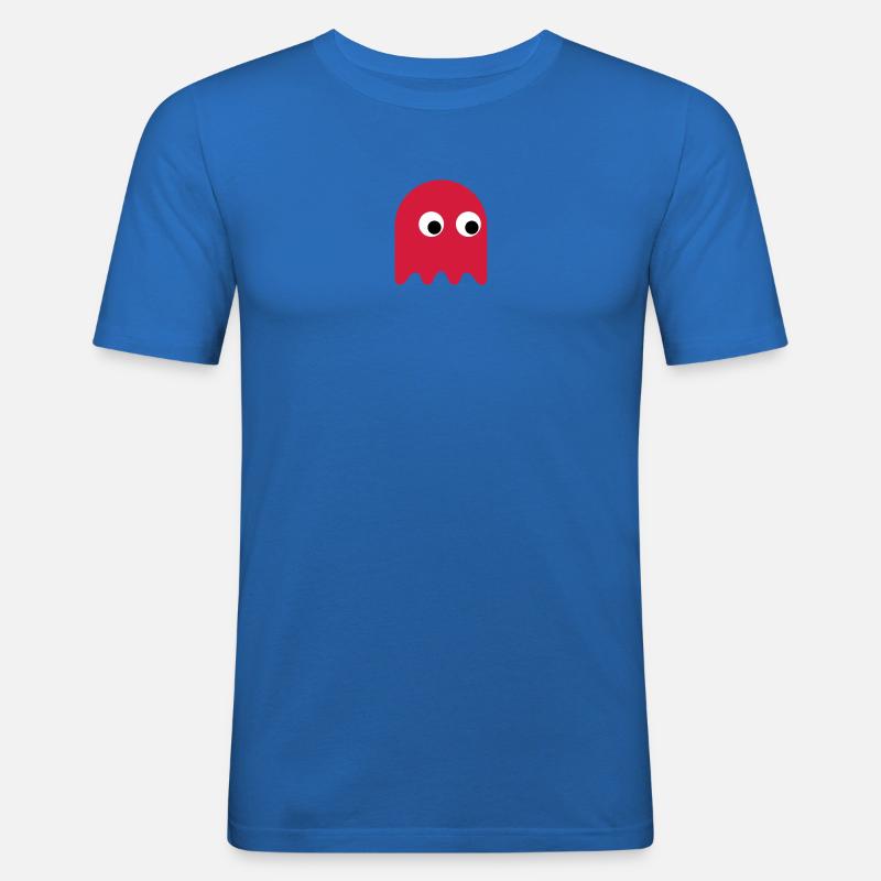 Game Classics Ghost - Männer Slim Fit T-Shirt - Königsblau