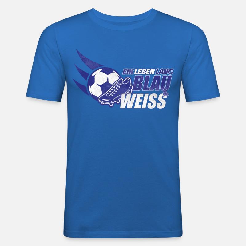 Blau & Weiss ein Leben Lang Geschenkidee - Männer Slim Fit T-Shirt - Königsblau