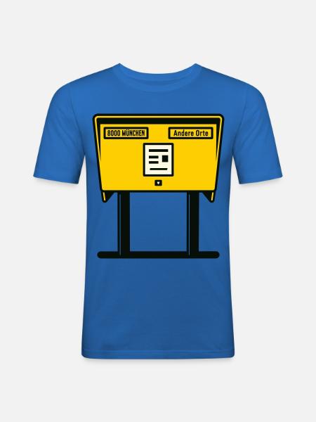 Munich Yellow Mailbox - Men's Slim Fit T-Shirt - royal blue