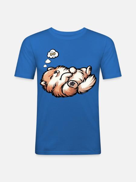 Zwergspitz Zwergspitze Spitzhund Zwergspitzhalter - Männer Slim Fit T-Shirt - Königsblau
