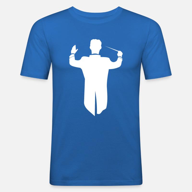 Dirigent - Männer Slim Fit T-Shirt - Königsblau