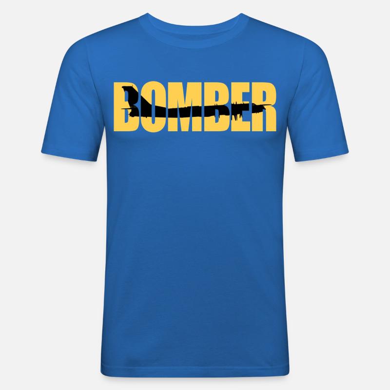 Bomber Tu-95 - Männer Slim Fit T-Shirt - Königsblau