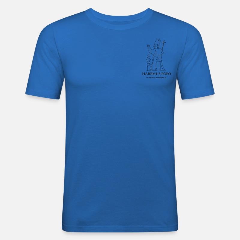 Habemus Popo - Männer Slim Fit T-Shirt - Königsblau