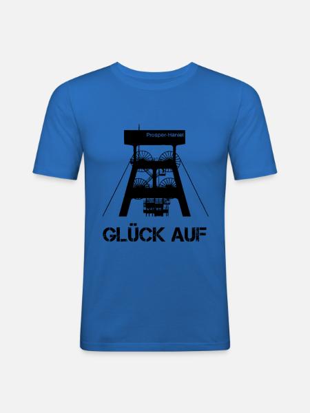 Zeche Prosper-Haniel Glück Auf - Männer Slim Fit T-Shirt - Königsblau