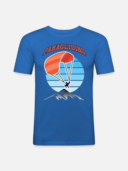 Paragliding Mountains Paragliding - Men's Slim Fit T-Shirt - royal blue