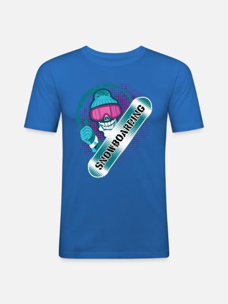 Snowboarding Snowboard Wintersport - Männer Slim Fit T-Shirt - Königsblau