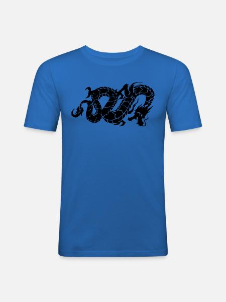 chinese dragon - Men's Slim Fit T-Shirt - royal blue