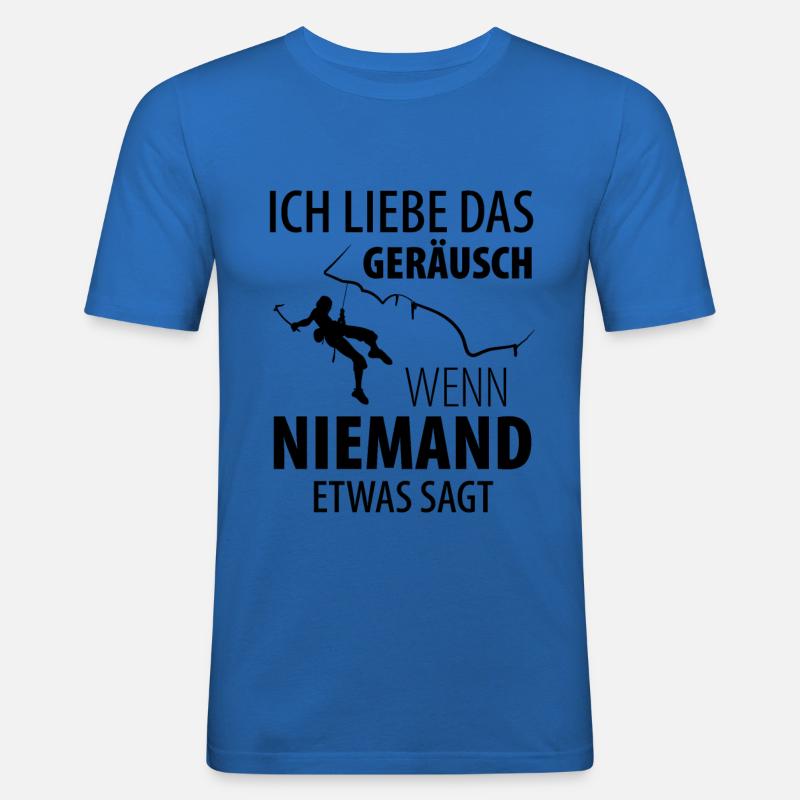 Eisklettern Eiskletterer Eispickel - Männer Slim Fit T-Shirt - Königsblau
