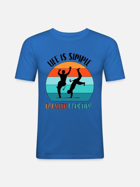 Capoeira - Männer Slim Fit T-Shirt - Königsblau
