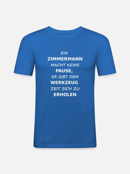 zimmermann - Männer Slim Fit T-Shirt - Königsblau