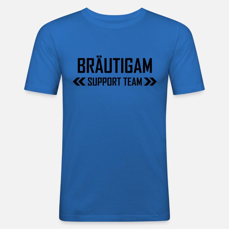 Bräutigam Support Team - Männer Slim Fit T-Shirt - Königsblau