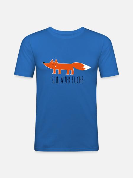slu rev slu rev tegneserier morsomme uttrykk - Slim Fit T-skjorte for menn - kongeblå