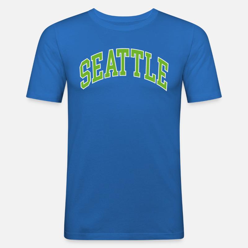 Seattle - Männer Slim Fit T-Shirt - Königsblau