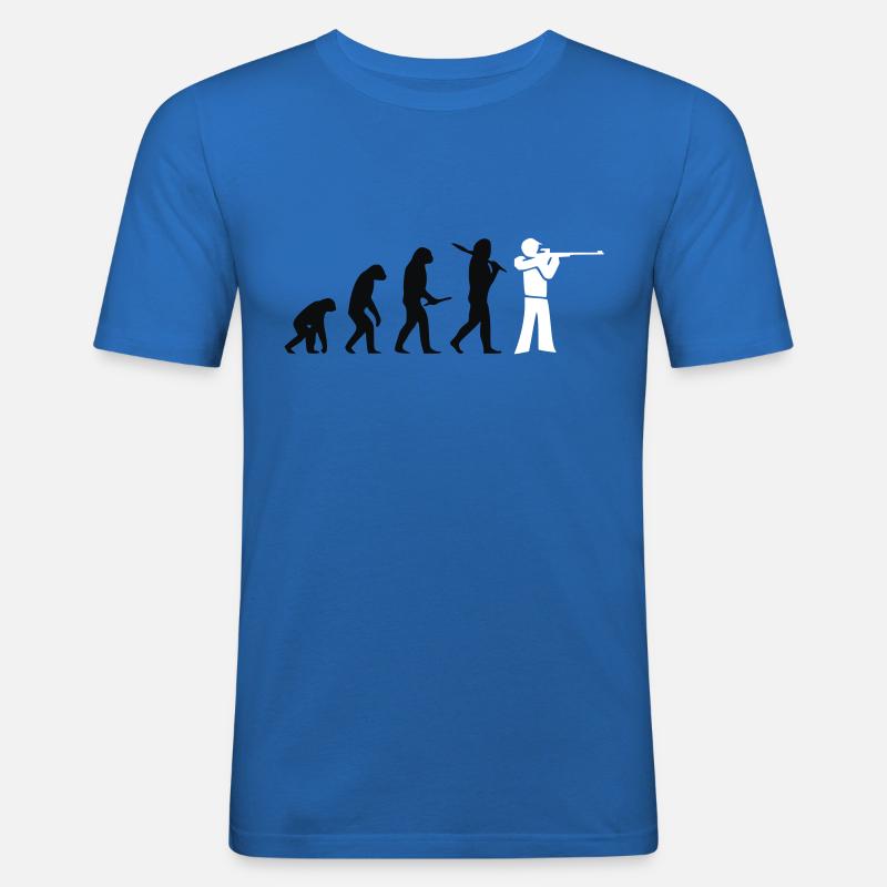 Evolution Schieße Light Stehend - Männer Slim Fit T-Shirt - Königsblau