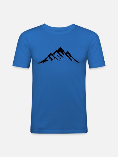 Mountain, Mountains - Men's Slim Fit T-Shirt - royal blue