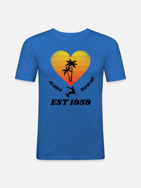 ALOHA est. 1959 - Men's Slim Fit T-Shirt - royal blue