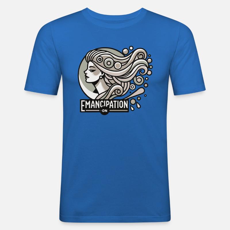 Emanzipation an - Männer Slim Fit T-Shirt - Königsblau