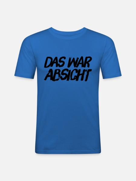 alles vorsätzlich - Männer Slim Fit T-Shirt - Königsblau