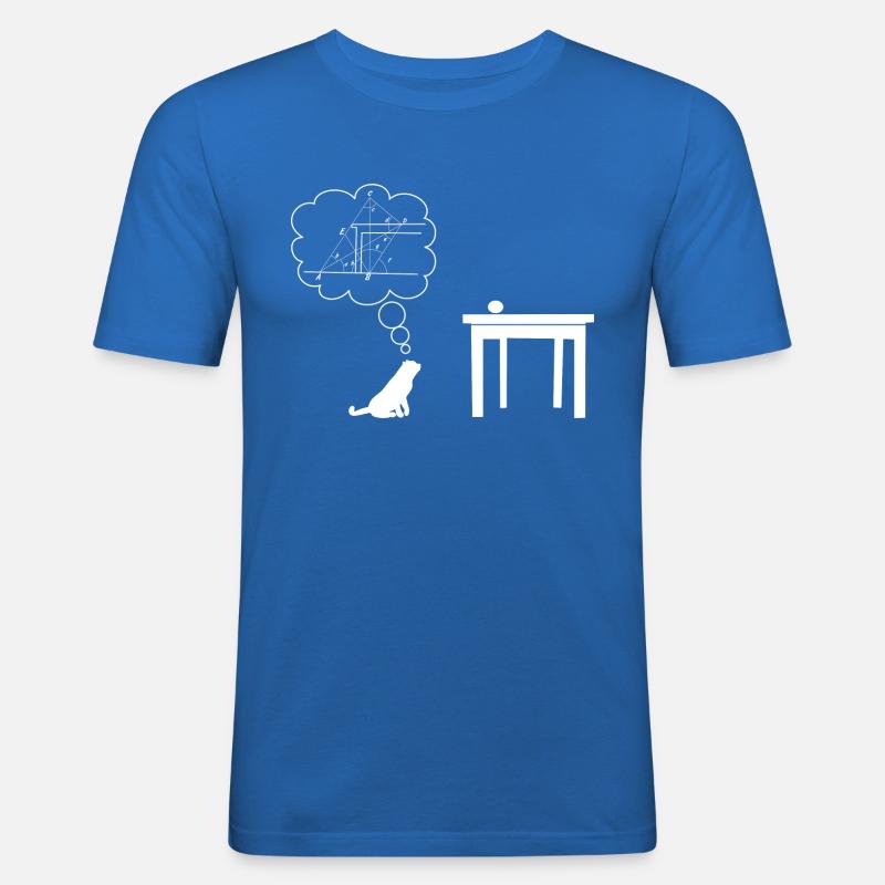 Katze sciencest - Männer Slim Fit T-Shirt - Königsblau