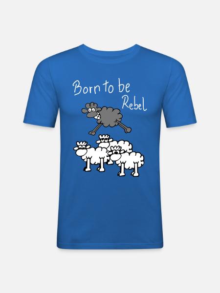 moutons rebelles - T-shirt près du corps Homme - bleu roi
