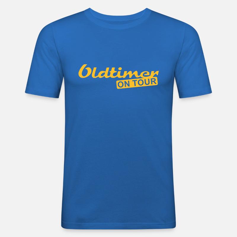 Oldtimer on Tour - Herre Slim Fit T-Shirt - kongeblå