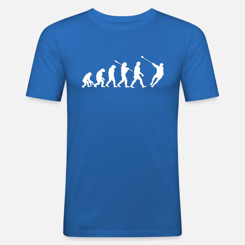 Hammerwerfer Evolution Hammerwurf | Geschenkidee - Männer Slim Fit T-Shirt - Königsblau