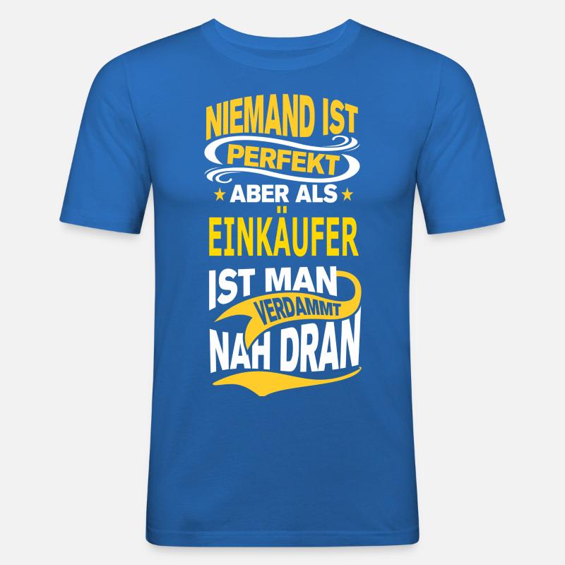 EINKÄUFER - Männer Slim Fit T-Shirt - Königsblau