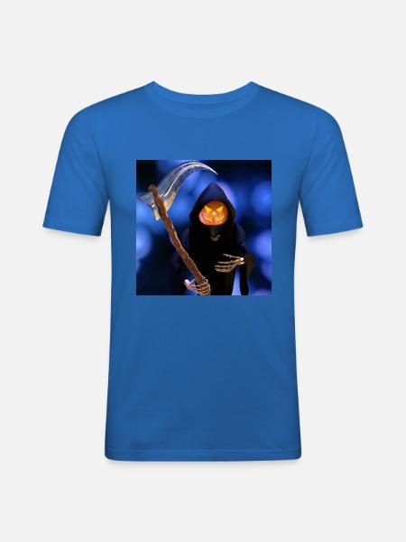 Der Sensenmann zu Halloween - Männer Slim Fit T-Shirt - Königsblau
